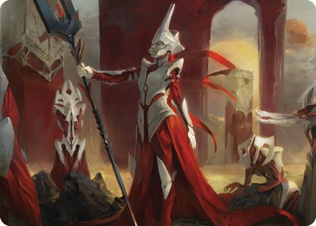 Porcelain Zealot Art Card [Phyrexia: All Will Be One Art Series] | The CG Realm