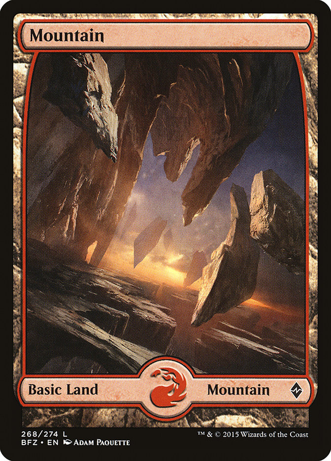 Mountain (268) (Full Art) [Battle for Zendikar] | The CG Realm