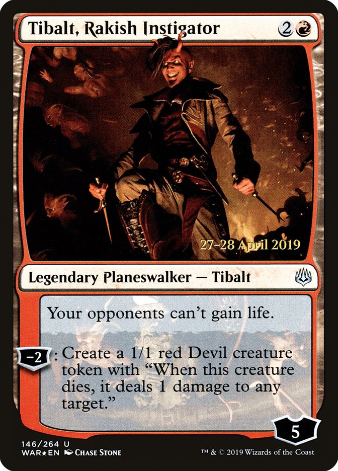Tibalt, Rakish Instigator [War of the Spark Prerelease Promos] | The CG Realm