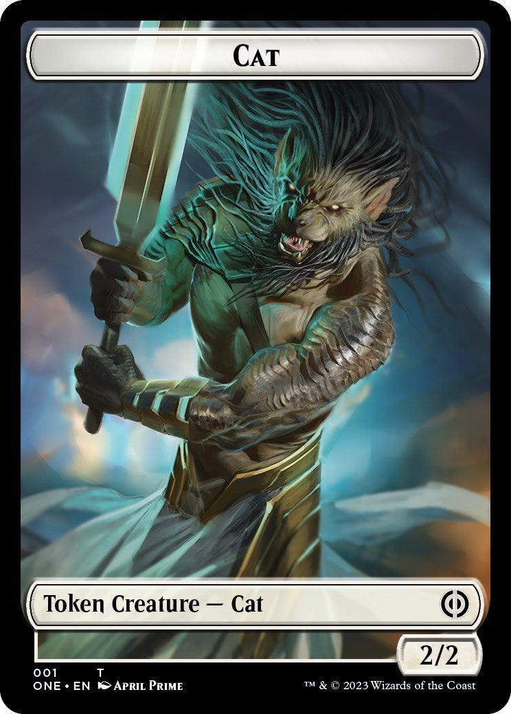 Bird // Cat Double-sided Token (ONC-) - Commander: Phyrexia: All Will Be One