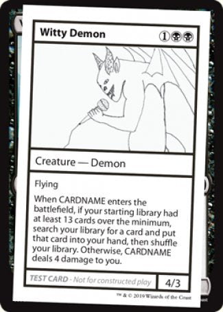 Witty Demon (2021 Edition) [Mystery Booster Playtest Cards] | The CG Realm
