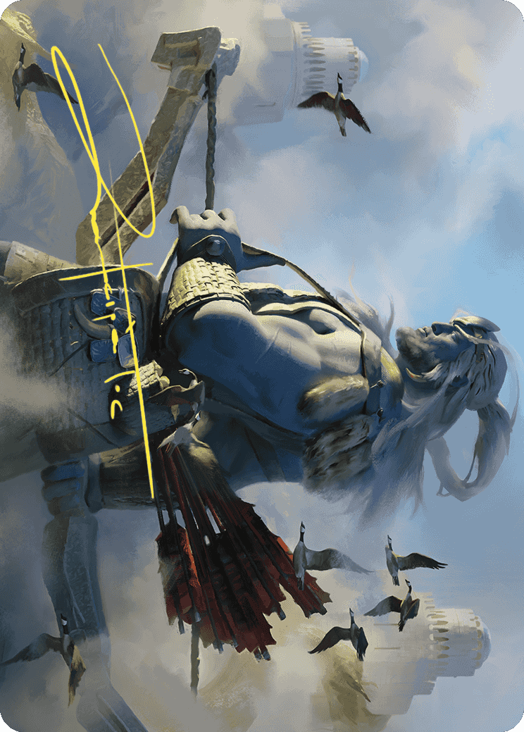 Skybeast Tracker Art Card (Gold-Stamped Signature) [Wilds of Eldraine Art Series] | The CG Realm