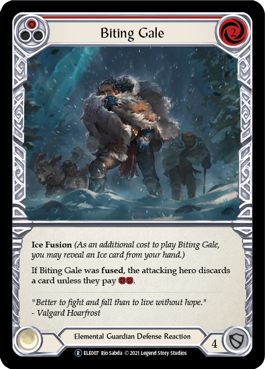 Biting Gale (Red) [U-ELE007] (Tales of Aria Unlimited)  Unlimited Rainbow Foil | The CG Realm