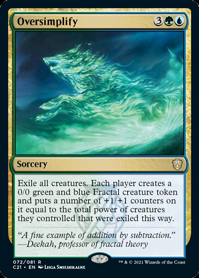 Oversimplify [Commander 2021] | The CG Realm