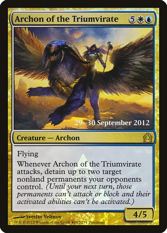 Archon of the Triumvirate [Return to Ravnica Prerelease Promos] | The CG Realm