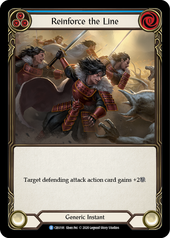Reinforce the Line (Blue) [CRU191] (Crucible of War)  1st Edition Rainbow Foil | The CG Realm