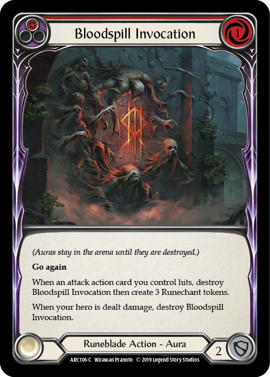 Bloodspill Invocation (Red) [ARC106-C] (Arcane Rising)  1st Edition Rainbow Foil | The CG Realm