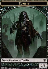 Zombie // Gold Double-Sided Token [Commander 2017 Tokens] | The CG Realm