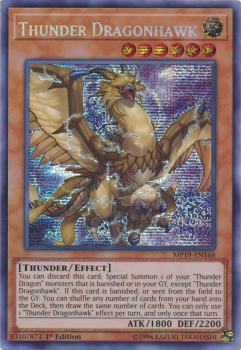 Thunder Dragonhawk [MP19-EN168] Prismatic Secret Rare | The CG Realm