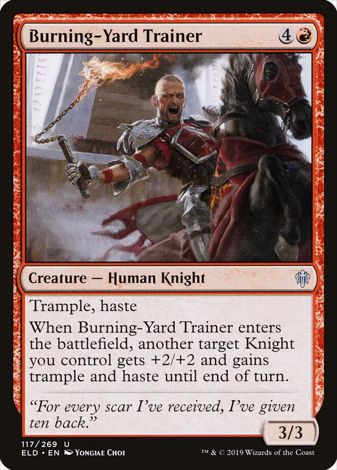 Burning-Yard Trainer [Throne of Eldraine] | The CG Realm