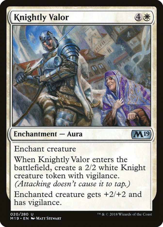 Knightly Valor [Core Set 2019] | The CG Realm