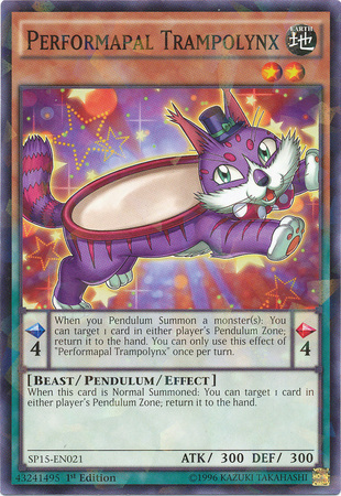Performapal Trampolynx [SP15-EN021] Shatterfoil Rare | The CG Realm