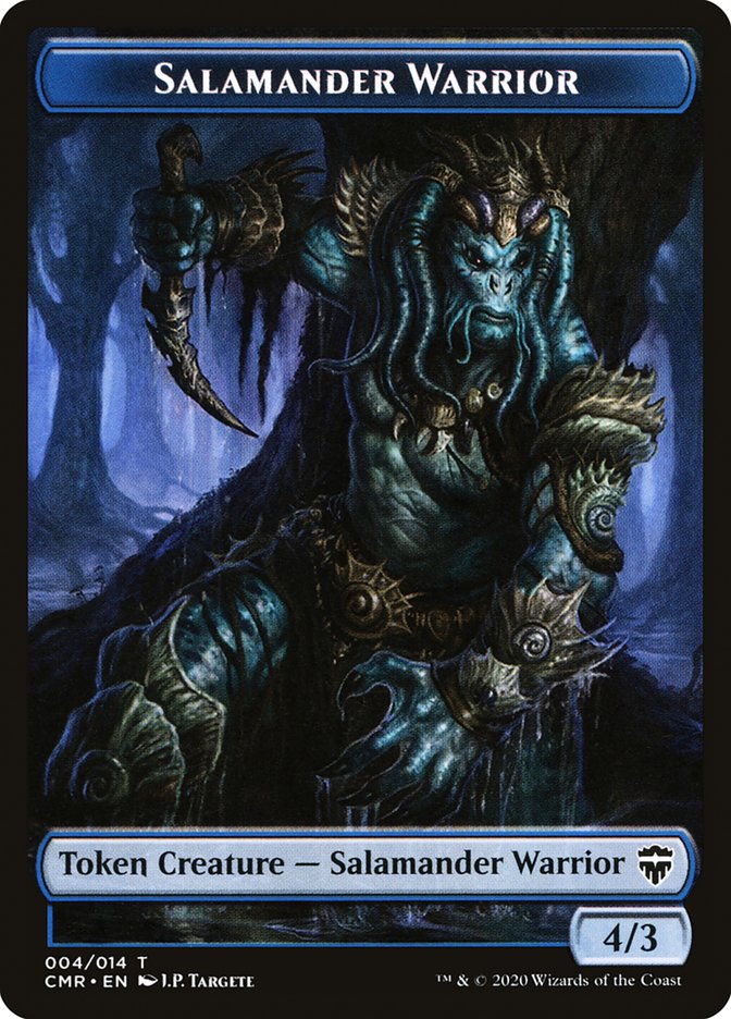 Salamander Warrior // Thrull Double-Sided Token [Commander Legends Tokens] | The CG Realm