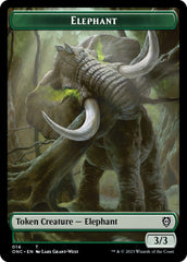 Human Soldier // Elephant Double-Sided Token [Phyrexia: All Will Be One Commander Tokens] | The CG Realm