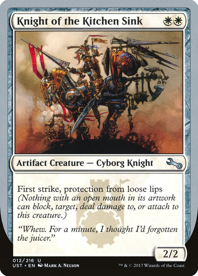 Knight of the Kitchen Sink ("protection from loose lips") [Unstable] | The CG Realm