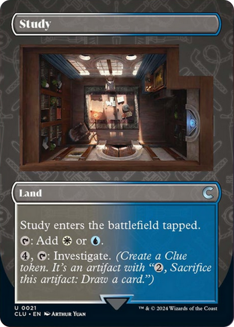 Study (Borderless) [Ravnica: Clue Edition] | The CG Realm
