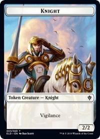 Knight // Food (18) Double-Sided Token [Throne of Eldraine Tokens] | The CG Realm