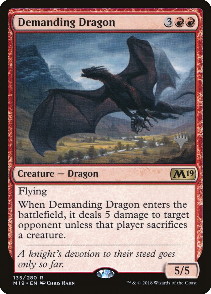 Demanding Dragon (Promo Pack) [Core Set 2019 Promos] | The CG Realm