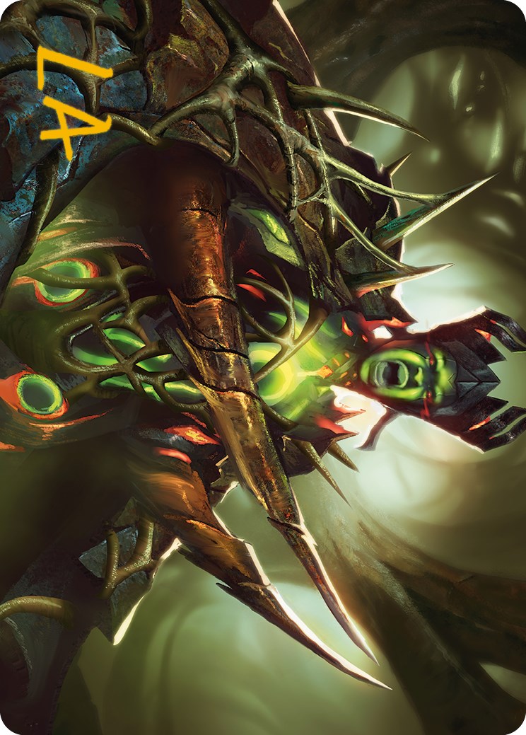 Maze's Mantle Art Card (Gold-Stamped Signature) [Phyrexia: All Will Be One Art Series] | The CG Realm