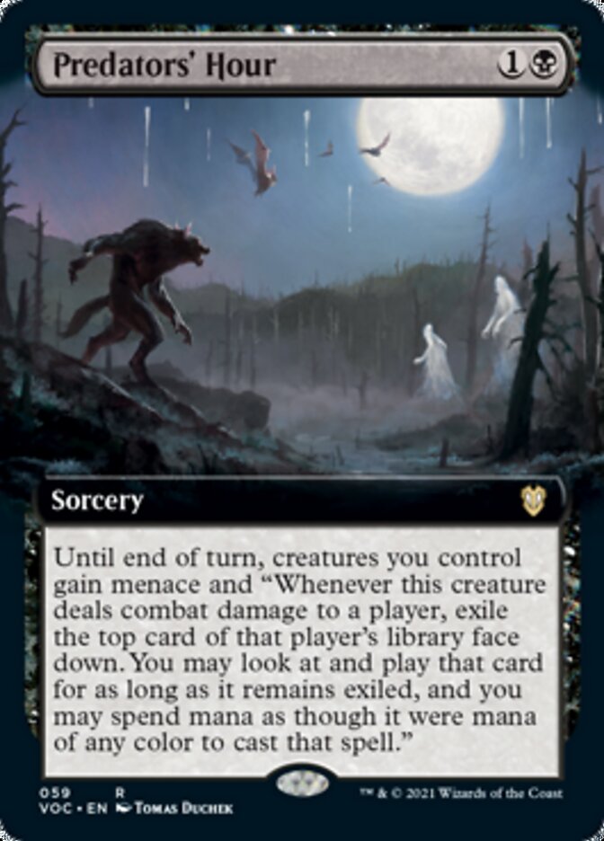 Predators' Hour (Extended Art) [Innistrad: Crimson Vow Commander] | The CG Realm
