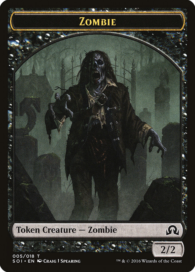 Zombie Token [Shadows over Innistrad Tokens] | The CG Realm