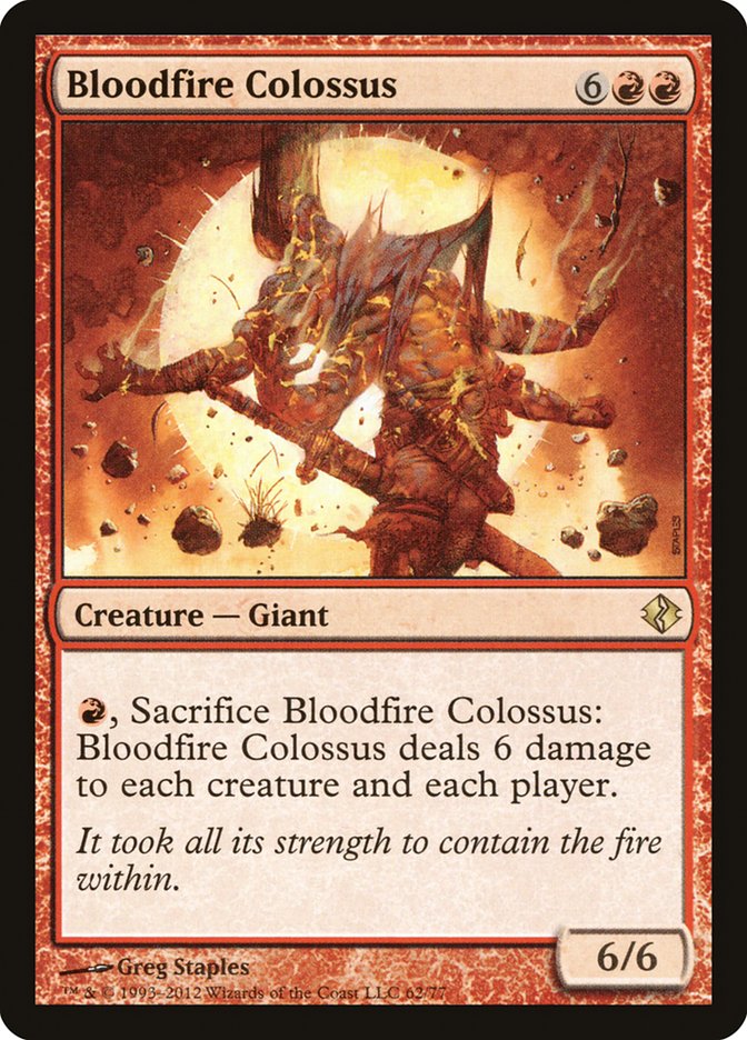 Bloodfire Colossus [Duel Decks: Venser vs. Koth] | The CG Realm