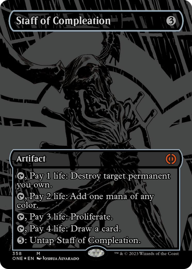 Staff of Compleation (Oil Slick Raised Foil) [Phyrexia: All Will Be One] | The CG Realm