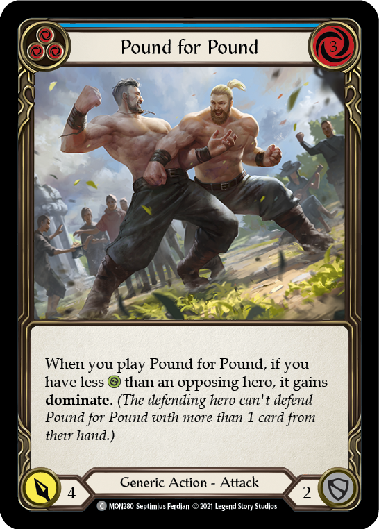 Pound for Pound (Blue) [MON280-RF] (Monarch)  1st Edition Rainbow Foil | The CG Realm