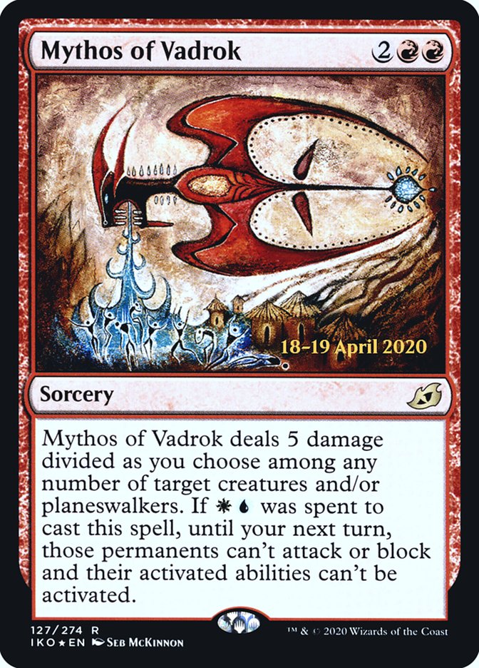 Mythos of Vadrok [Ikoria: Lair of Behemoths Prerelease Promos] | The CG Realm
