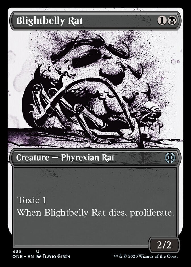 Blightbelly Rat (Showcase Ichor Step-and-Compleat Foil) [Phyrexia: All Will Be One] | The CG Realm