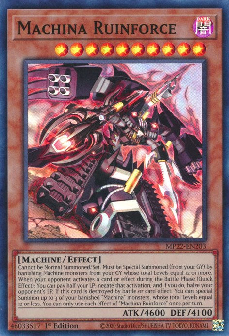 Machina Ruinforce [MP22-EN203] Super Rare | The CG Realm