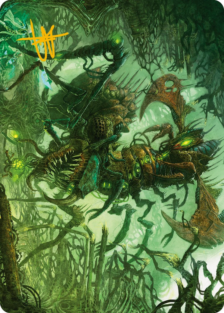 Skyscythe Engulfer Art Card (Gold-Stamped Signature) [Phyrexia: All Will Be One Art Series] | The CG Realm