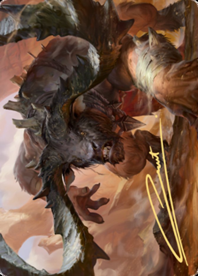 Moraug, Fury of Akoum Art Card (Gold-Stamped Signature) [Zendikar Rising Art Series] | The CG Realm