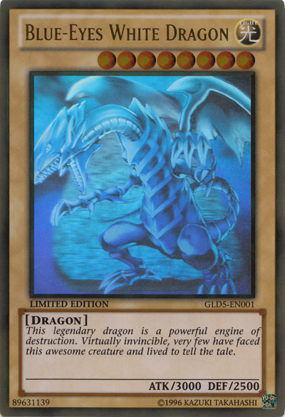Blue-Eyes White Dragon [GLD5-EN001] Ghost/Gold Rare | The CG Realm