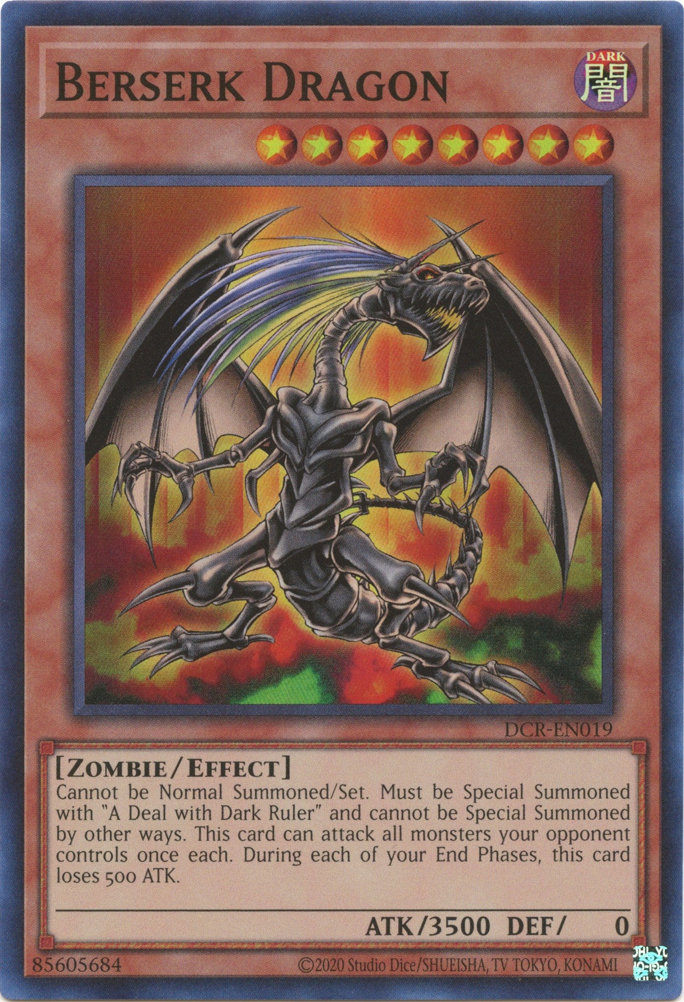 Berserk Dragon (25th Anniversary) [DCR-EN019] Super Rare | The CG Realm