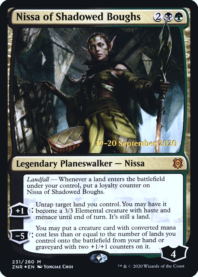 Nissa of Shadowed Boughs [Zendikar Rising Prerelease Promos] | The CG Realm