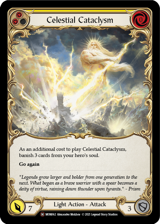 Celestial Cataclysm [U-MON062-RF] (Monarch Unlimited)  Unlimited Rainbow Foil | The CG Realm