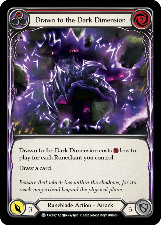 Drawn to the Dark Dimension (Red) [U-ARC097] (Arcane Rising Unlimited)  Unlimited Rainbow Foil | The CG Realm