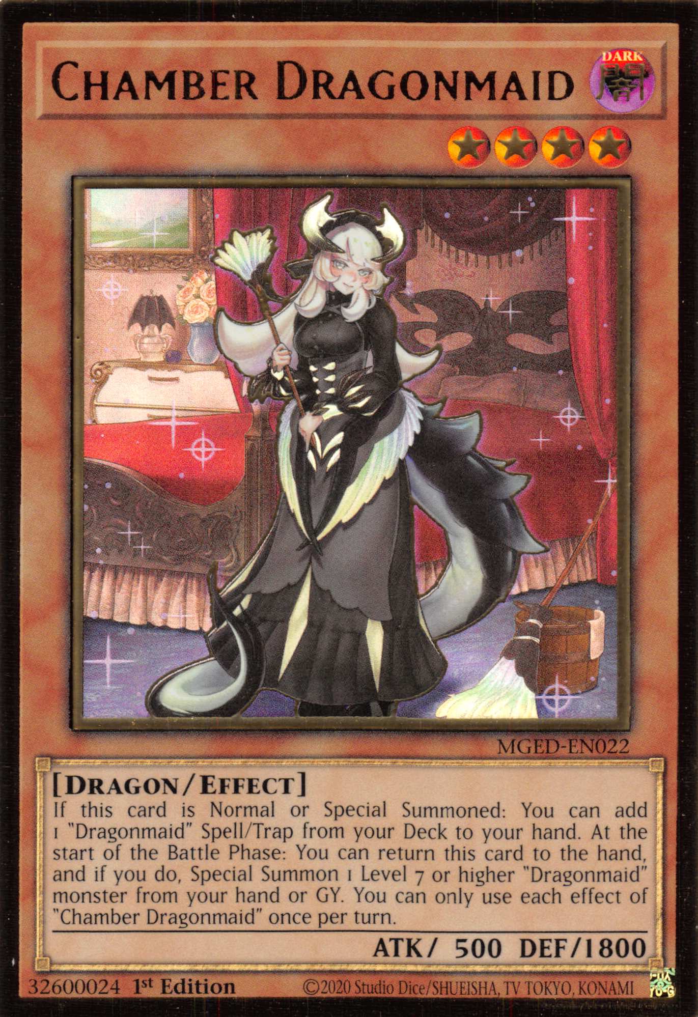 Chamber Dragonmaid [MGED-EN022] Gold Rare | The CG Realm