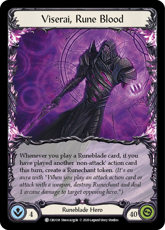 Viserai, Rune Blood [CRU138] (Crucible of War)  1st Edition Normal | The CG Realm