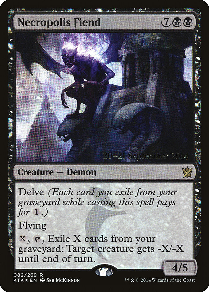 Necropolis Fiend [Khans of Tarkir Prerelease Promos] | The CG Realm