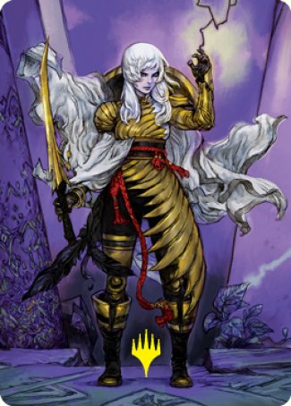 The Wandering Emperor 1 Art Card (Gold-Stamped Signature) [Kamigawa: Neon Dynasty Art Series] | The CG Realm