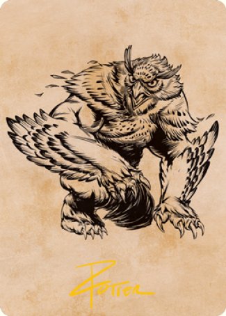 Owlbear (Showcase) Art Card (Gold-Stamped Signature) [Dungeons & Dragons: Adventures in the Forgotten Realms Art Series] | The CG Realm