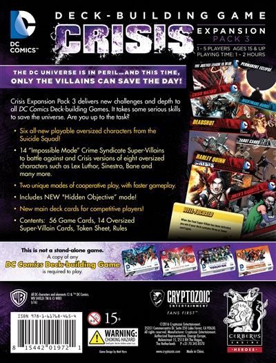 DC Comics Deck-Building Game: Crisis Expansion Pack 3 | The CG Realm