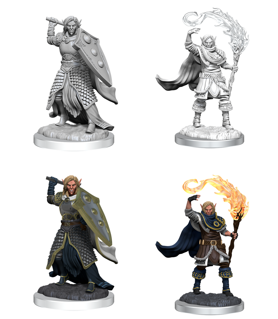 DND UNPAINTED MINIS WV16 ELF CLERIC MALE