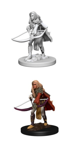 D&D Unpainted Miniature Deep Cuts Human Female Fighter