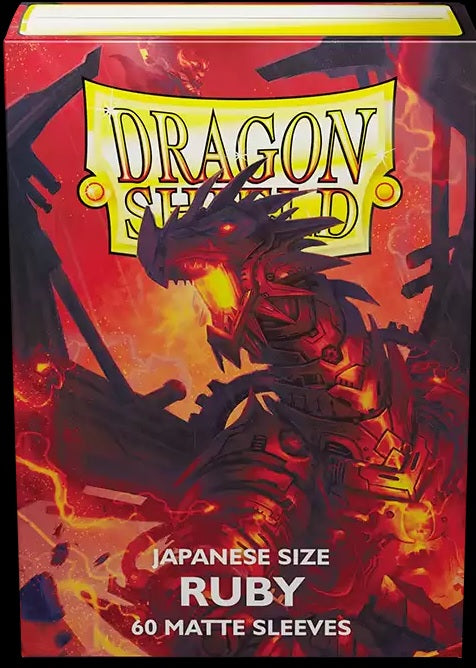 DRAGON SHIELD SLEEVES MATTE RUBY JAPANESE 60CT