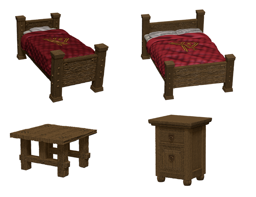 DND ICONS: THE YAWNING PORTAL INN BEDS & BOTTLES