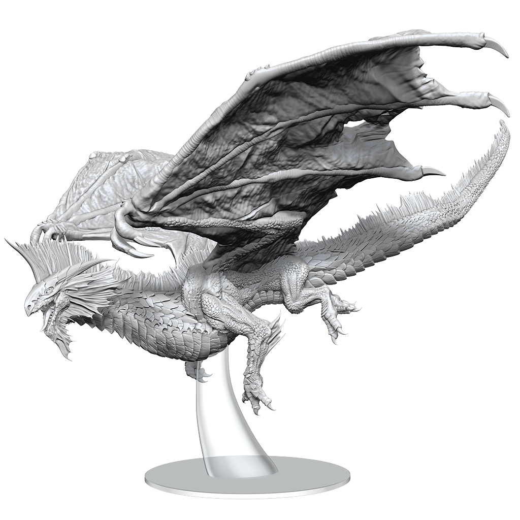 DND UNPAINTED MINIS ADULT SILVER DRAGON (Release Date: 2022 Q3/Q4)