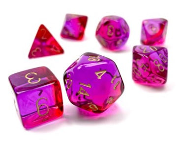GEMINI POLY TRANSLUCENT RED-VIOLET/GOLD 7-DIE SET